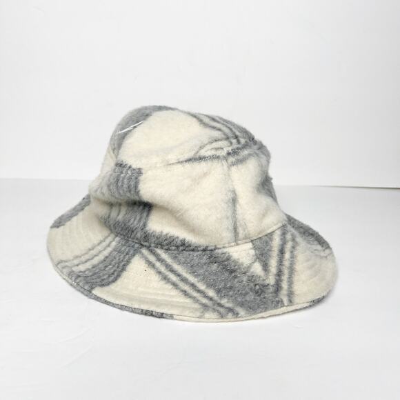 MADEWELL Plaid Bucket Hat Fuzzy Sherpa Canvas Lightweight Dusk Gray Size S/M NWT - Picture 7 of 7